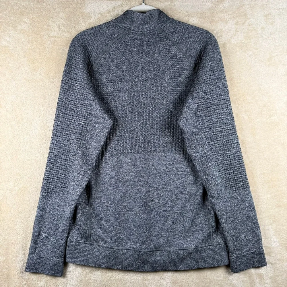 Lululemon Women 8/Men XS Engineered 1/2 Zip Pullover‎ Wool Blend Heathered Gray